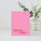 Lanzarote Spanje moderne typografie briefkaart (Staand voorkant)