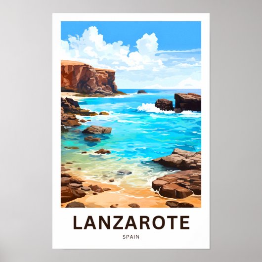 Lanzarote Spanje Reisprint Poster (Voorkant)