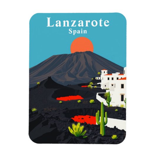 Lanzarote Spanje Reissouvenir Magneet (Verticaal)