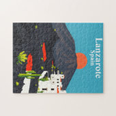 Lanzarote, Spanje Vintage Reis Vulkanisch Landscha Legpuzzel (Horizontaal)
