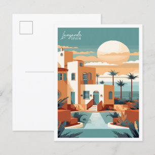 Lanzarote Spanje vintage reizen Briefkaart