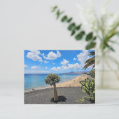 Lanzarote strand en wolken uitzicht briefkaart (Staand voorkant)