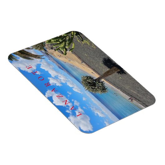 Lanzarote strand en wolken uitzicht magneet (Rechterzijde)
