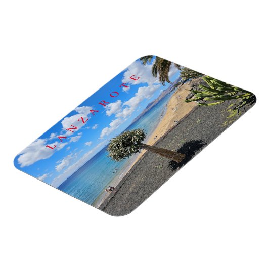 Lanzarote strand en wolken uitzicht magneet (Linkerzijde)