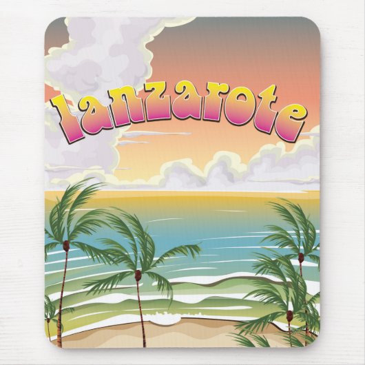 Lanzarote strand reisposter muismat (Voorkant)