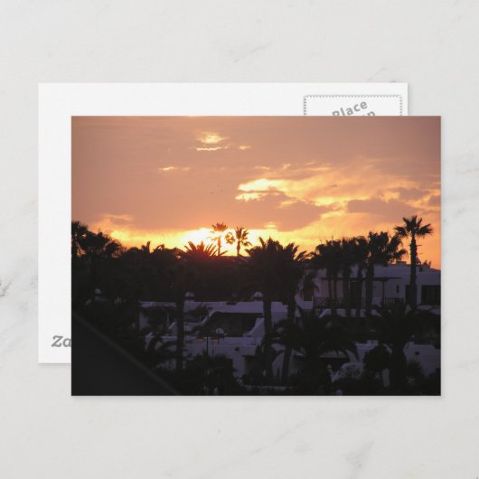 Lanzarote Sunset Briefkaart (Voorkant / Achterkant)