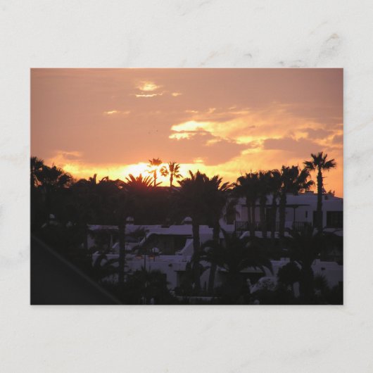Lanzarote Sunset Briefkaart (Voorkant)