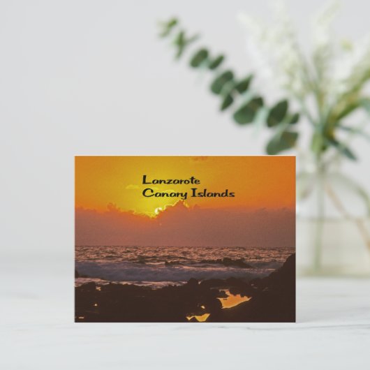 Lanzarote Sunset Briefkaart (Staand voorkant)