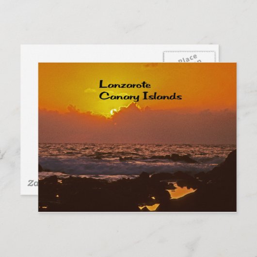 Lanzarote Sunset Briefkaart (Voorkant / Achterkant)