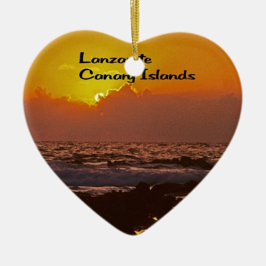 Lanzarote Sunset Keramisch Ornament (Voorkant)