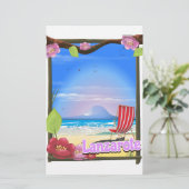 Lanzarote Travel poster Briefpapier (Staand voorkant)