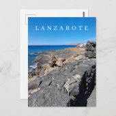 Lanzarote vulkanische stenen uitzicht briefkaart (Voorkant / Achterkant)