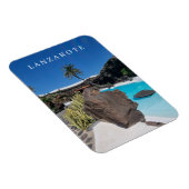 Lanzarote zwembad en palmboom uitzicht magneet (Rechterzijde)