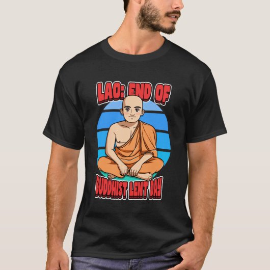 Lao einde van Boeddhistische Lent-dag T-shirt (Voorkant)