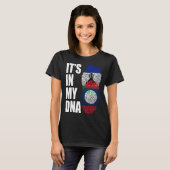 Lao en Basotho Mix DNA Erfgoedvlag T-shirt (Voorkant volledig)