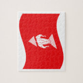 Lao Erawan Three Headed Elephant Flag Wave Legpuzzel (Verticaal)