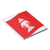 Lao Erawan Three Headed Elephant Flag Wave Notitieblok (Schuin)