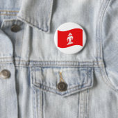 Lao Erawan Three Headed Elephant Flag Wave Ronde Button 5,7 Cm (In situ)