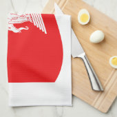 Lao Erawan Three Headed Elephant Flag Wave Theedoek (Quarter Fold)