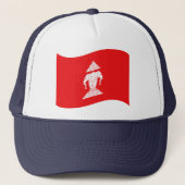 Lao Erawan Three Headed Elephant Flag Wave Trucker Pet (Voorkant)