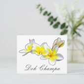 LAO FLOWER DOK CHAMPA - PLUMERIA RUBRA BRIEFKAART (Staand voorkant)