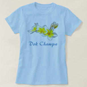 LAO FLOWER DOK CHAMPA - PLUMERIA RUBRA T-SHIRT