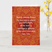Lao Gezegde van het Citaat van de Wijsheid Tzu Kaart (Gele Bloem)