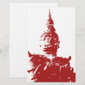 Lao Giant Guardian ... Buddha Park, Vientiane, Lao Briefpapier (Voorkant / Achterkant)