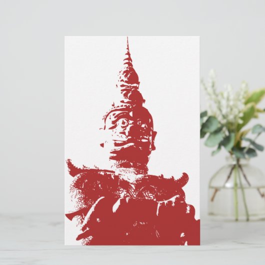 Lao Giant Guardian ... Buddha Park, Vientiane, Lao Briefpapier (Staand voorkant)