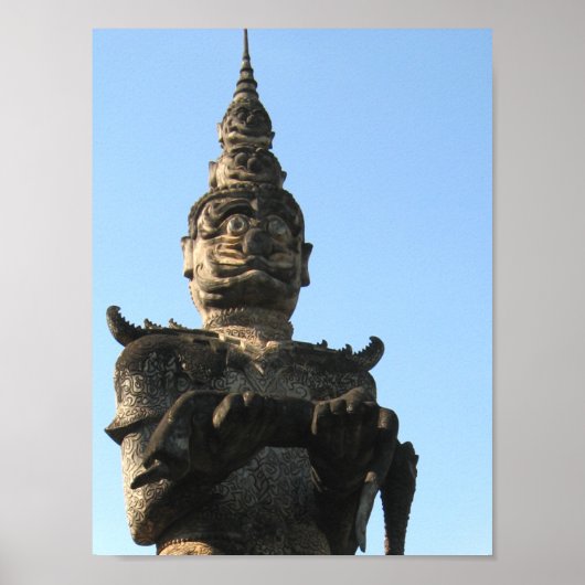 Lao Giant Guardian ... Buddha Park, Vientiane, Lao Poster (Voorkant)