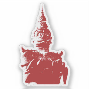 Lao Giant Guardian ... Buddha Park, Vientiane, Lao Sticker