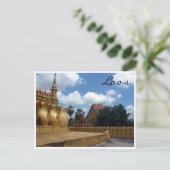 lao golden stupa briefkaart (Staand voorkant)