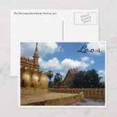 lao golden stupa briefkaart (Voorkant / Achterkant)