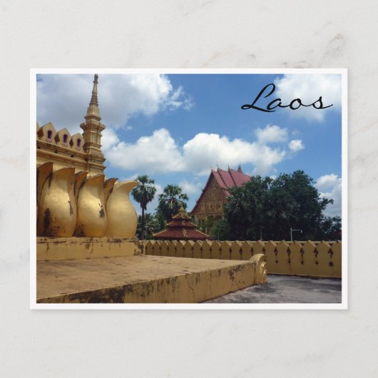 lao golden stupa briefkaart (Voorkant)