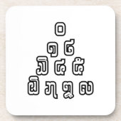 Lao-/Laos-getallen piramide Laotiaans taalscript Bier Onderzetter (Voorkant)