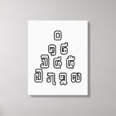 Lao-/Laos-getallen piramide Laotiaans taalscript Canvas Afdruk (Voorkant)