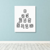 Lao-/Laos-getallen piramide Laotiaans taalscript Canvas Afdruk (Insitu (Houten vloer))