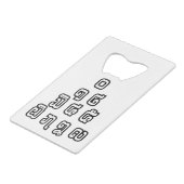 Lao-/Laos-getallen piramide Laotiaans taalscript Creditkaart Flessenopener (Achterkant Gekanteld)