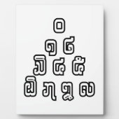 Lao-/Laos-getallen piramide Laotiaans taalscript Fotoplaat (Voorkant)