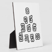 Lao-/Laos-getallen piramide Laotiaans taalscript Fotoplaat (Zijkant)