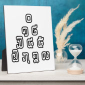 Lao-/Laos-getallen piramide Laotiaans taalscript Fotoplaat (Zijkant)