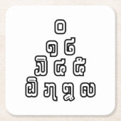 Lao-/Laos-getallen piramide Laotiaans taalscript Kartonnen Onderzetters (Voorkant)