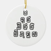 Lao-/Laos-getallen piramide Laotiaans taalscript Keramisch Ornament (Voorkant)