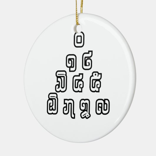 Lao-/Laos-getallen piramide Laotiaans taalscript Keramisch Ornament (Links)