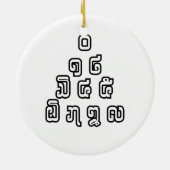Lao-/Laos-getallen piramide Laotiaans taalscript Keramisch Ornament (Achterkant)