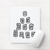 Lao-/Laos-getallen piramide Laotiaans taalscript Muismat (Met muis)