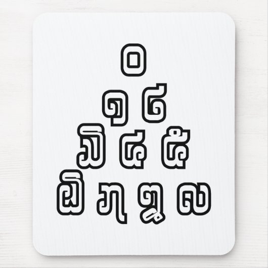 Lao-/Laos-getallen piramide Laotiaans taalscript Muismat (Voorkant)
