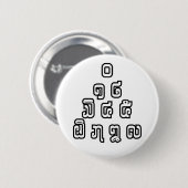 Lao-/Laos-getallen piramide Laotiaans taalscript Ronde Button 5,7 Cm (Voorkant /achterkant)