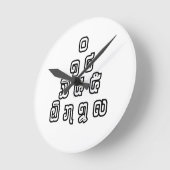 Lao-/Laos-getallen piramide Laotiaans taalscript Ronde Klok (Hoek)