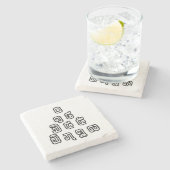 Lao-/Laos-getallen piramide Laotiaans taalscript Stenen Onderzetter (Zijkant)